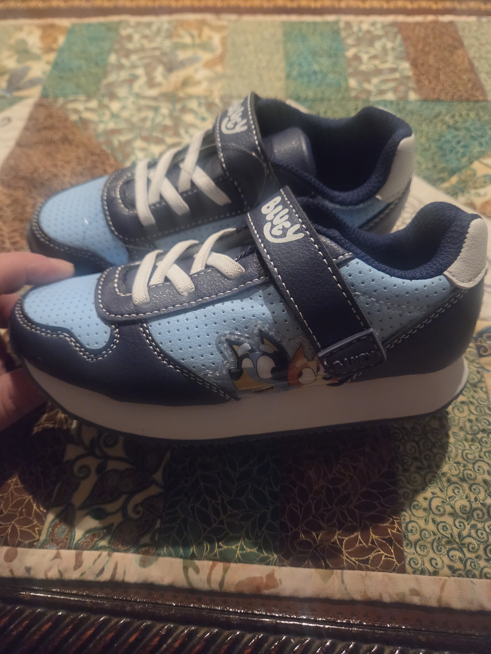 Blue Kids Sneakers with Cartoon Accent -